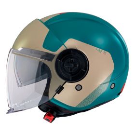 Casco Jet MT Helmets Viale SV S Beta E7 Beige Blu Opaco
