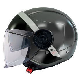 Casque Jet MT Helmets Viale SV S 68 Units D2 Noir Blanc Gris Mat