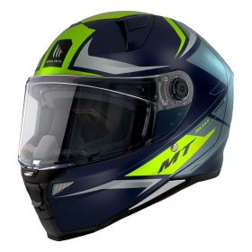 Integralhelm MT Helmets Revenge 2 S Hatax C3 Blau Gelb Matt