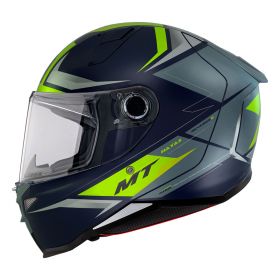 Casco Integrale MT Helmets Revenge 2 S Hatax C3 Blu Giallo Opaco
