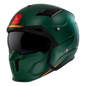 Casco Modulare MT Helmets Streetfighter SV S Solid A6 Verde Opaco