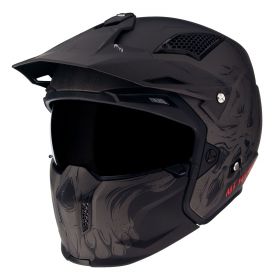 Casco Modulare MT Helmets Streetfighter SV S Darkness A2 Nero Grigio Opaco