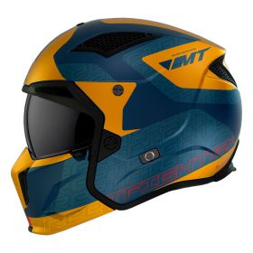 Casque Modulable MT Helmets Streetfighter SV S Totem C3 Bleu Jaune Mat