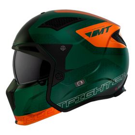 Modular Helm MT Helmets Streetfighter SV S Totem C6 Grün Orange Matt