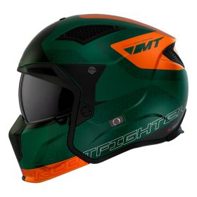 Casque Modulable MT Helmets Streetfighter SV S Totem C6 Vert Orange Mat