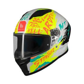 MT HELMETS STINGER 2 ARDENT A3 Vollvisierhelm Glänzend Gelb/Grau