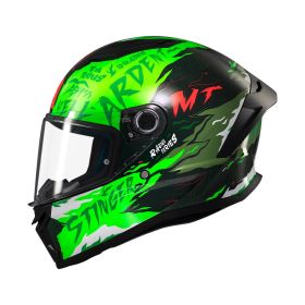 MT HELMETS STINGER 2 ARDENT C6 GLÄNZEND Fluoreszierender Vollvisierhelm