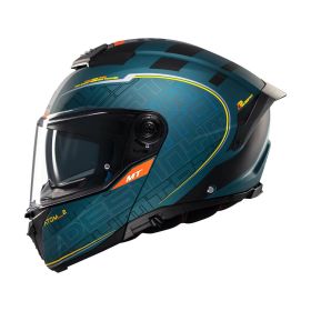 Casco Modulare MT HELMETS ATOM 2 SV DESTINY C6 blu/nero opaco