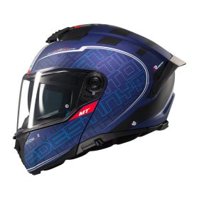 MT HELMETS ATOM 2 SV DESTINY C7 Matt Lila/Schwarz Modularhelm
