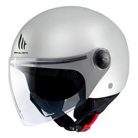 Casco Jet MT Helmets Street S Solid A0 Bianco Lucido