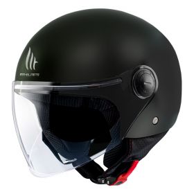Casco Jet MT Helmets Street S Solid A1 Nero Lucido