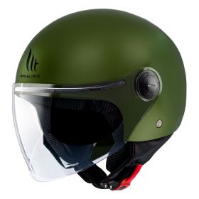 Casco Jet MT Helmets Street S Solid A6 Verde Opaco