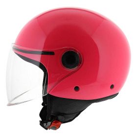 Casque Jet MT Helmets Street S Solid A8 Rose Brillant