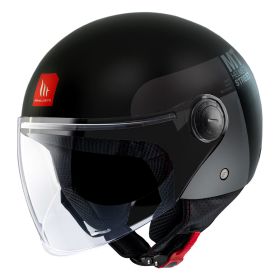 Casco Jet MT Helmets Street S Inboard D2 Nero Grigio Opaco