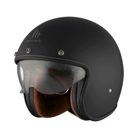 Casco Jet MT Helmets Le Mans 2 SV S Solid A1 Nero Opaco