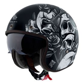 Jet Helmet MT Helmets Le Mans 2 SV S Breakout B2 Black Matt