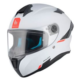 Full Face Helmet MT Helmets Targo S Solid A0 White Gloss