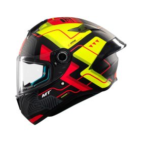 MT HELMETS TARGO S BRIK C3 Vollvisierhelm Matt Schwarz/Rot/Gelb