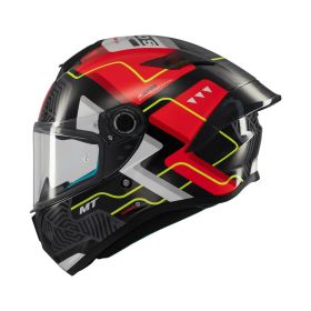 MT HELMETS TARGO S BRIK C5 Glänzend Grau/Rot Vollvisierhelm