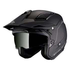 Jet Helmet MT Helmets District SV S Solid A1 Black Gloss