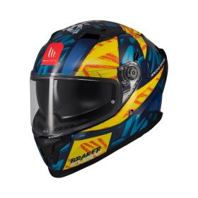 MT HELMETS BRAKER SV FURY C17 Vollvisierhelm Glänzend Gelb/Blau
