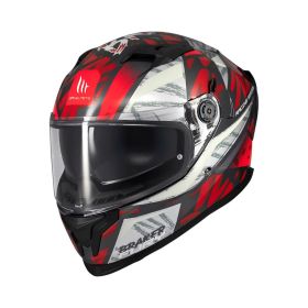 MT HELMETS BRAKER SV FURY C5 Vollvisierhelm Glänzend Grau/Rot