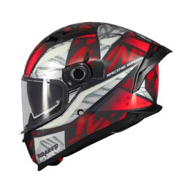 MT HELMETS BRAKER SV FURY C5 Vollvisierhelm Glänzend Grau/Rot