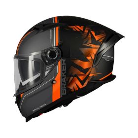 MT HELMETS BRAKER SV CHARM B4 Full Face Helmet Matte Grey/Orange