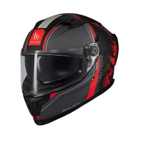MT HELMETS BRAKER SV CHARM B5 Vollvisierhelm Mattgrau/Rot