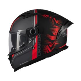 MT HELMETS BRAKER SV CHARM B5 Vollvisierhelm Mattgrau/Rot
