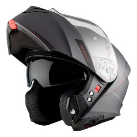 Casco Modulare MT Helmets Genesis SV Solid A12 Grigio Lucido