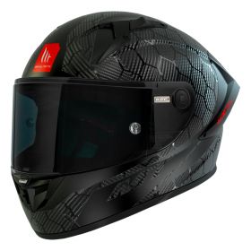 Casco Integrale MT Helmets Kre+ S Solid A11 Carbon Lucido