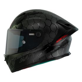 Full Face Helmet MT Helmets Kre+ S Solid A11 Carbon Gloss
