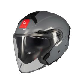 Casco Jet MT HELMETS COSMO SV SOLID A2 grigio lucido