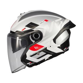 Casco Jet MT HELMETS COSMO SV SILENCE A2 grigio/bianco lucido