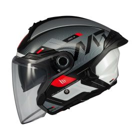 MT HELMETS COSMO SV SILENCE B2 Jet Helmet Black/White Glossy