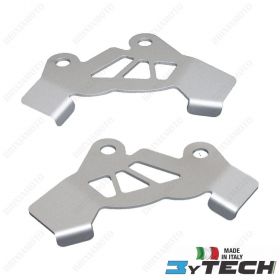 COUPLE SILVER FRONT BRAKE CALIPERS GUARDS