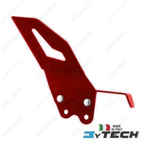 LEFT FRONT HEEL GUARD PROTECTION ALUMINIUM RED MYTECH BMW 800 F GS (K72) 08/16