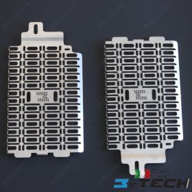 COUPLE OF RADIATOR PROTECTORS STEEL SILVER MYTECH BMW 1200 R GS ADV K51 14/16