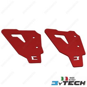 COUPLE OF HEEL GUARD PROTECTIONS ALUMINIUM RED BMW 1200 R GS ADV K51 14/16