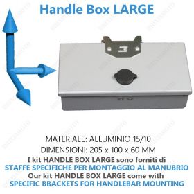 HANDLE BOX LARGE SILVER HANDLEBAR WITH KEY