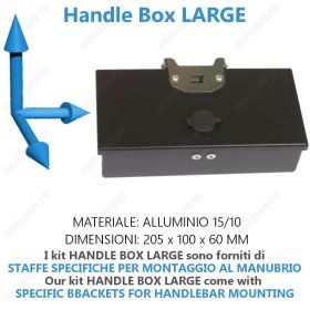 HANDLE BOX LARGE BLACK HANDLEBAR WITH KEY TRIUMPH 1215 Tiger Explorer XC 12/14