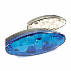 Fanale NAG Posteriore TNT LED Blu vetro senza lampadine supporto in carbonio