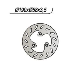 NG Front Brake Disc Left Side 3 Holes 9.25mm