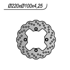 Disque de frein arrière NG côté droit 4 trous 10,25 mm