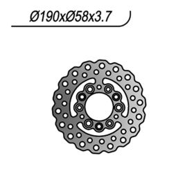 Disco freno anteriore NG lato sinistro 3 fori da 8/9,5/10mm