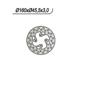 Disque de frein arrière NG côté droit 4 trous de 6,25 mm