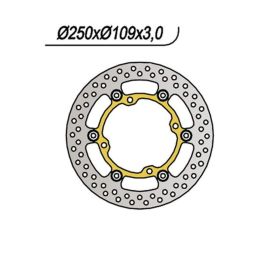 Disque de frein avant NG côté gauche 4 trous 9,25 mm pour KAWASAKI