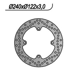 Disco freno posteriore NG lato destro 4 fori da 10,25mm per SUZUKI