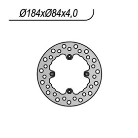 Disque de frein arrière NG côté droit 4 trous 6,25 mm pour KAWASAKI